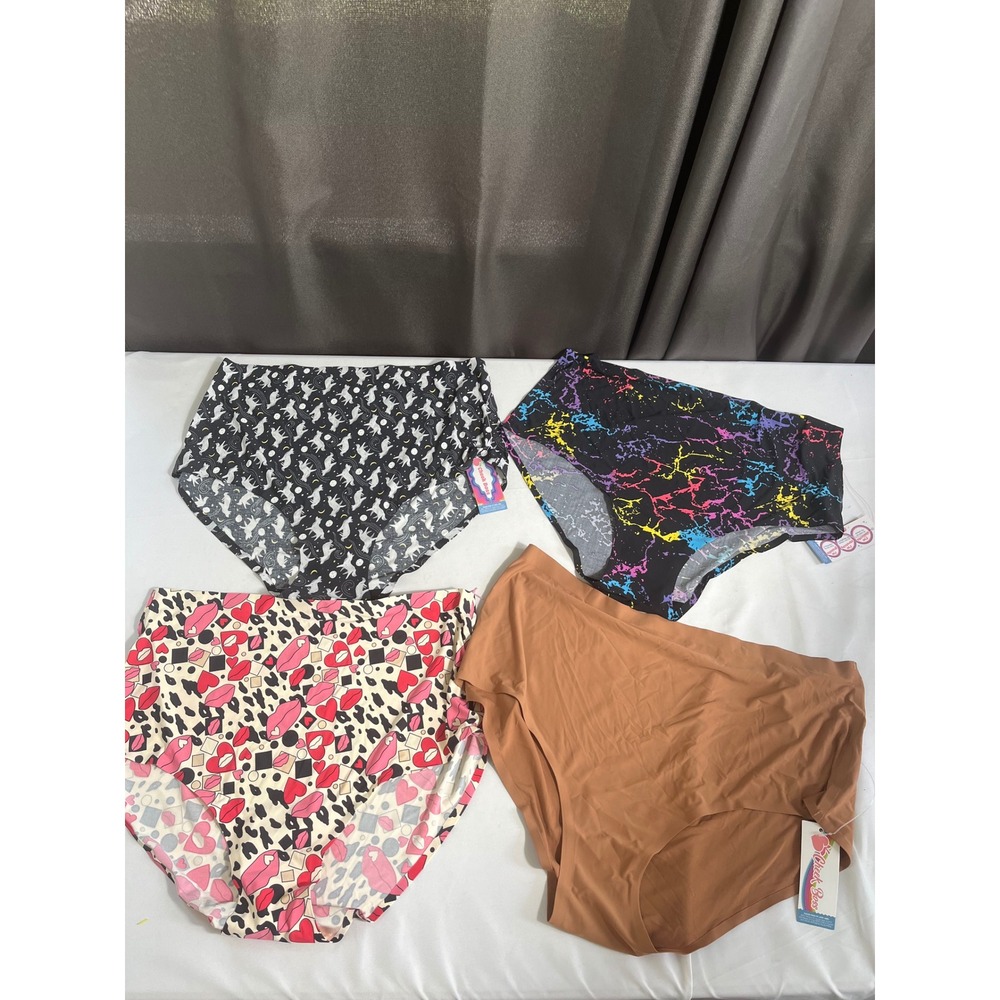 Cheek Boss Women's 3XL‎ Underwear Bundle 4-Pack High Rise Briefs NWT